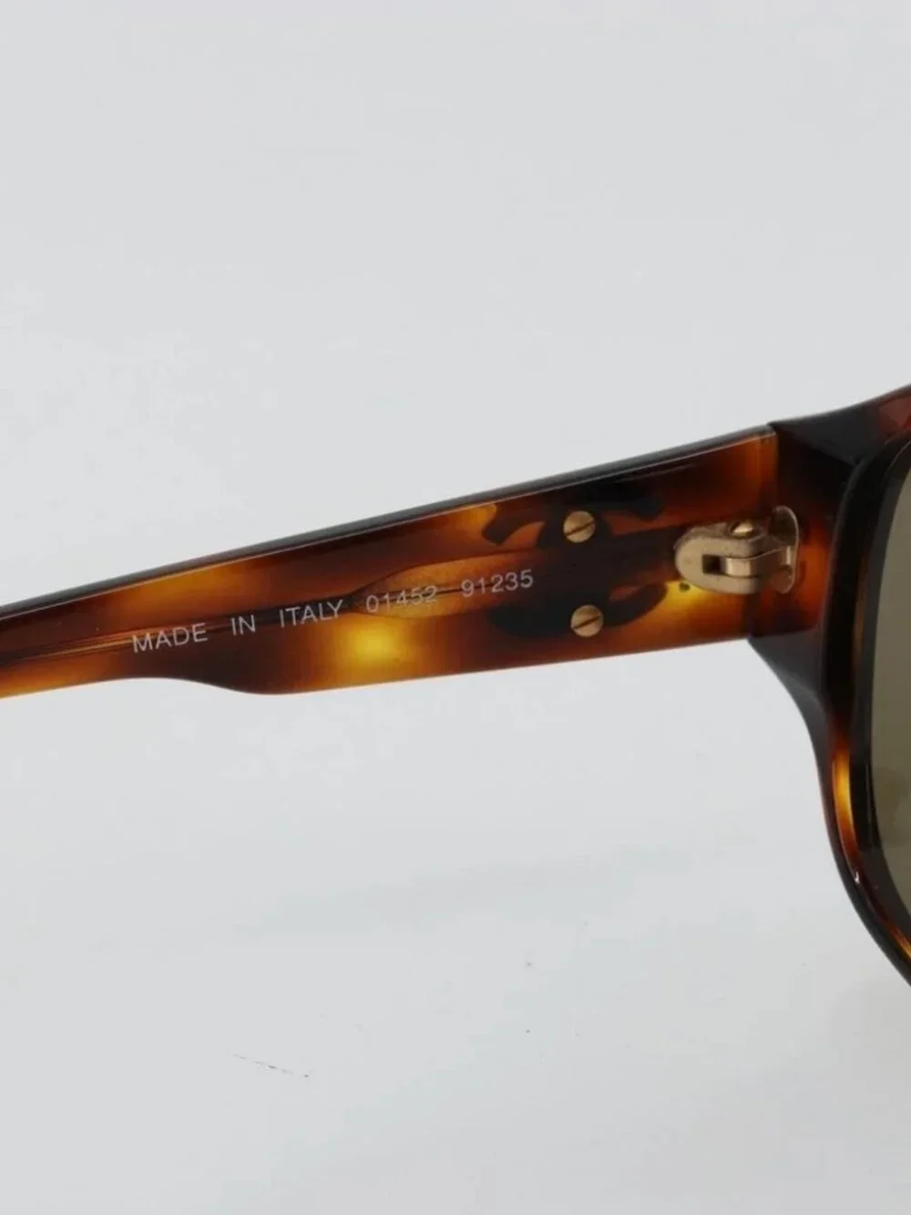 CHANEL COCO Mark Sunglasses plastic Brown CC Auth 178796